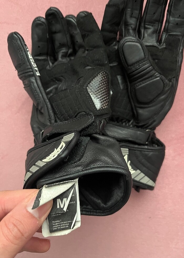 Berik medium beden deri tam korumalı motosiklet eldiveni - Görsel 4