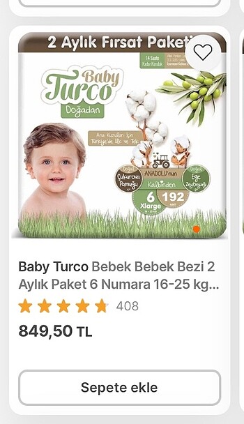 Diğer Baby Turco bebek bezi