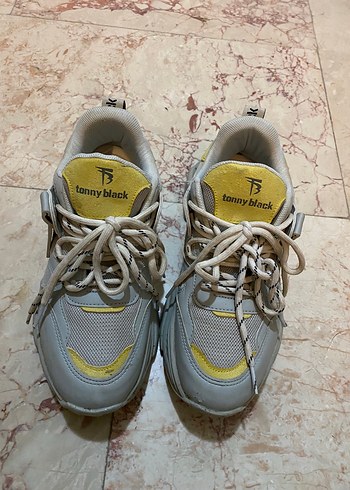 Tonny Black Gri-Sarı Kadın Sneakers