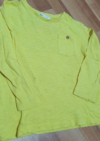 Sarı Uzun Kollu Kız Çocuk Tişörtü - Görsel 2