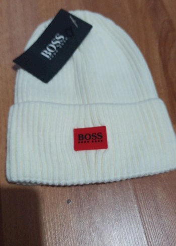 Beyaz BOSS Kadın Örgü Bere - Görsel 2