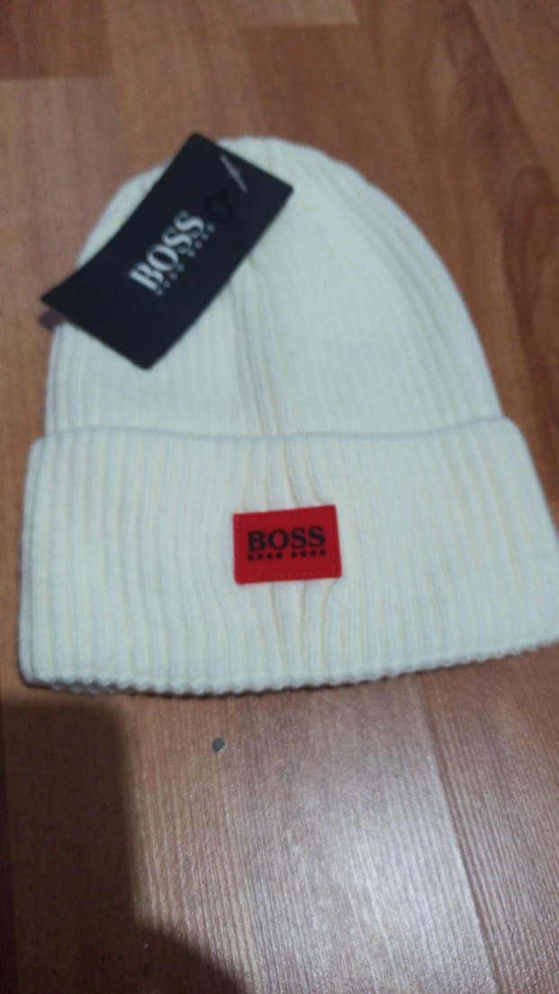 Beyaz BOSS Kadın Örgü Bere - Görsel 2