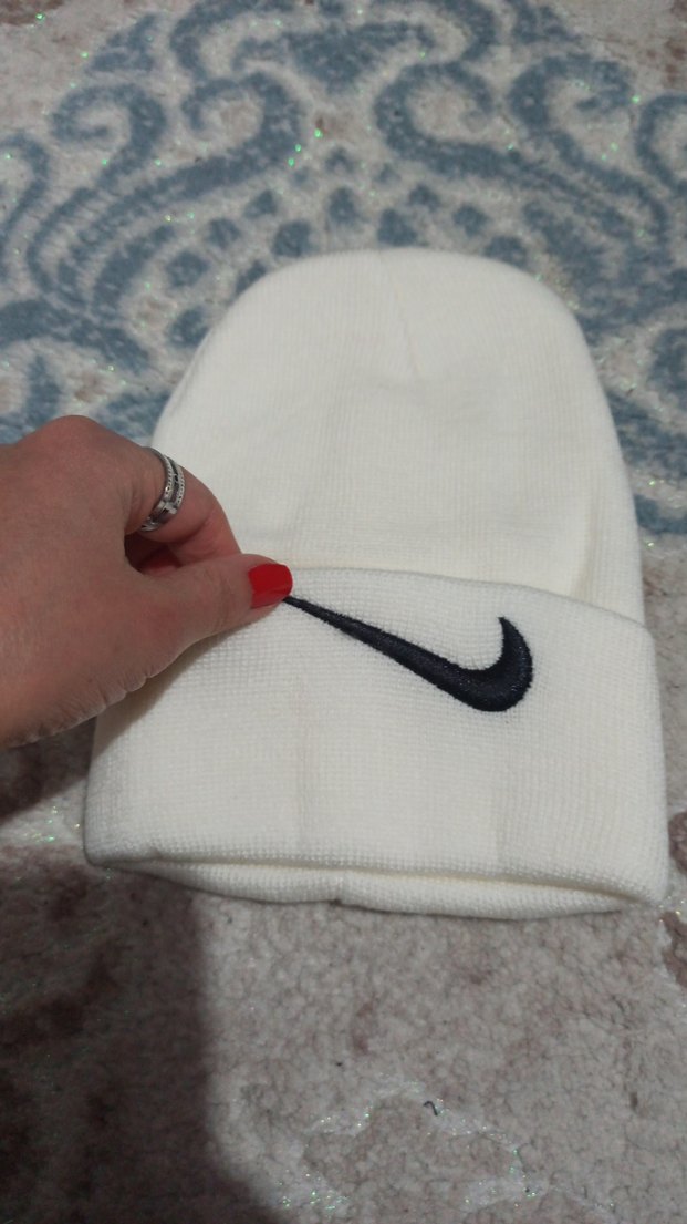 Beyaz Örgü Bere - Görsel 2