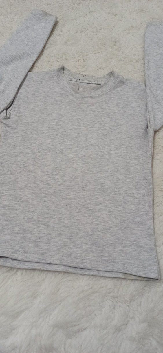 Gri Çocuk İçlik Uzun Kollu - Görsel 2