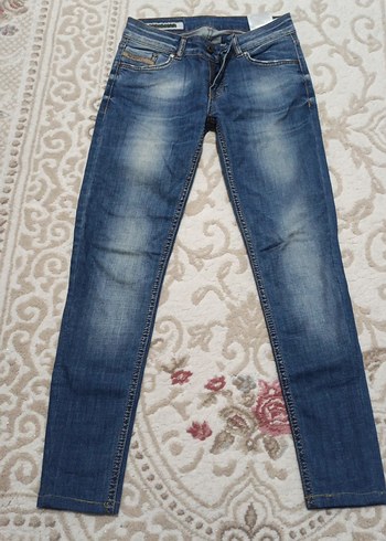 Diesel Mavi Yikamali Dar Kesim Denim Jean