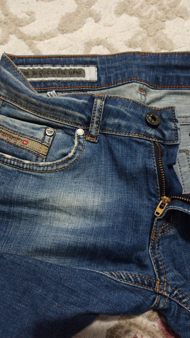Mavi Yıkamalı Dar Kesim Denim Jean — görsel 7/8