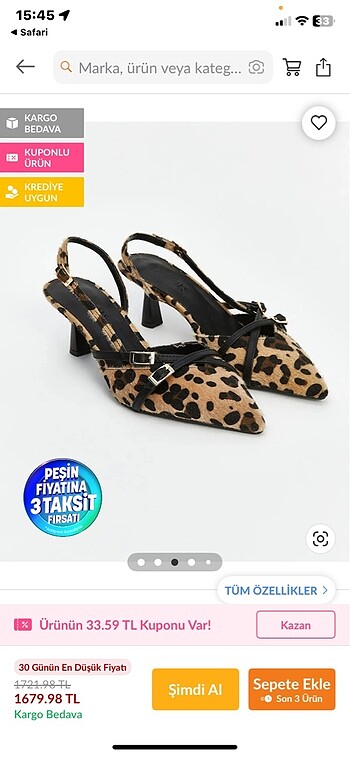 LC Waikiki Leopar topuklu ayakkanı