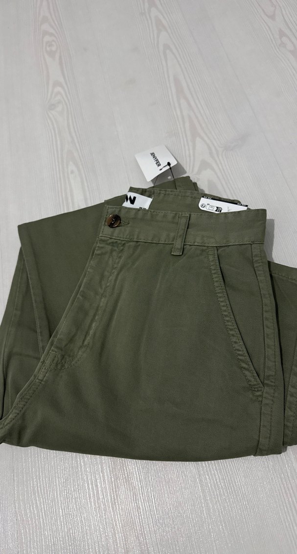 Kadın Haki Kemerli Midi Pantolon - Görsel 2