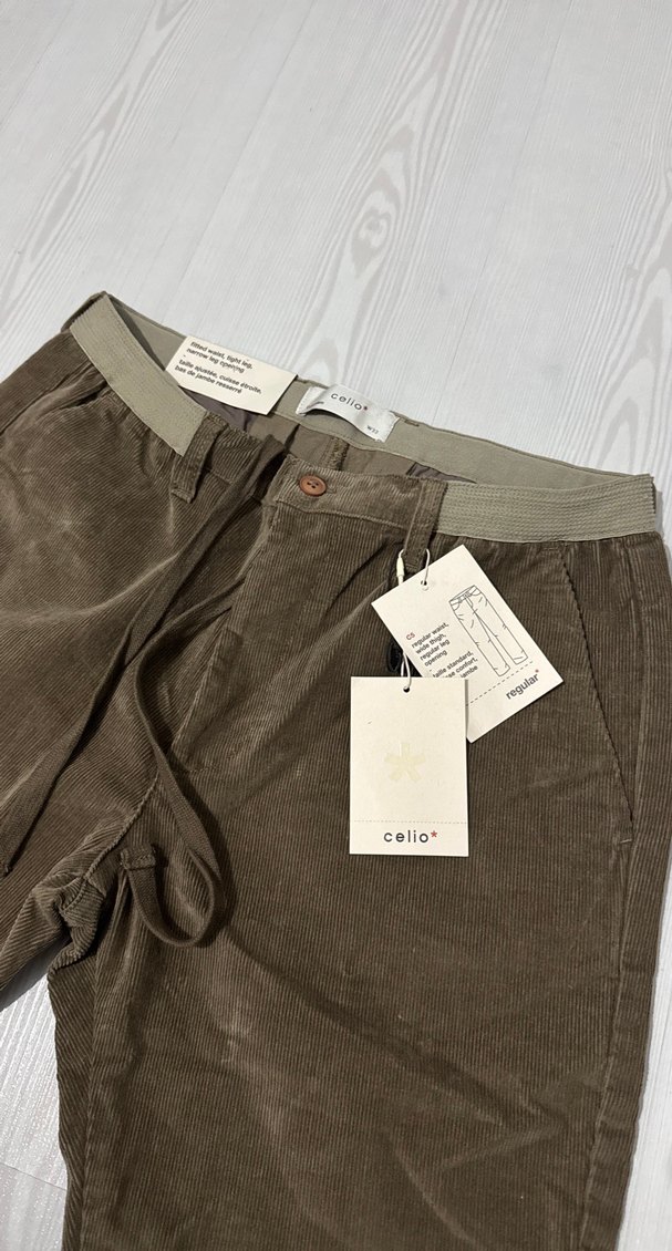 Kahverengi Kadife ErkekPantolonu, Kemerli - Görsel 3