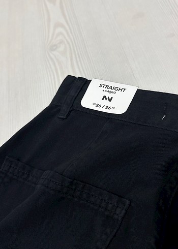 Siyah Kemerli Erkek Kot Pantolon - Görsel 2