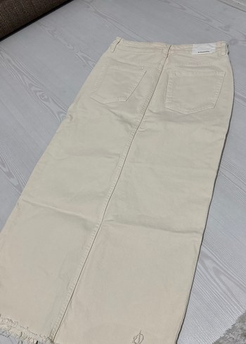 Bej Midi Kadın Uzun Etek - Görsel 2