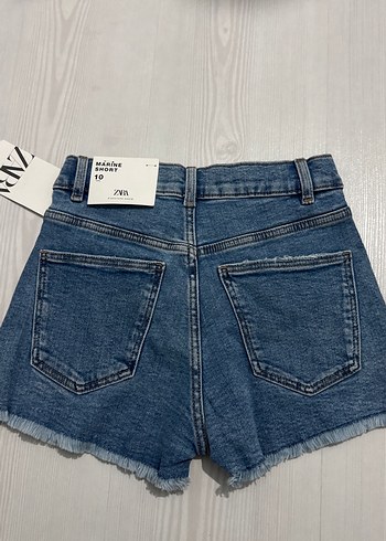 Düğmeli Mini çocuk Kot Şort - Görsel 3