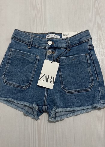 Düğmeli Mini çocuk Kot Şort - Görsel 2