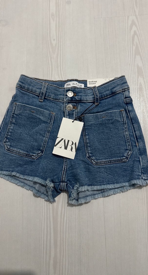 Düğmeli Mini çocuk Kot Şort - Görsel 2