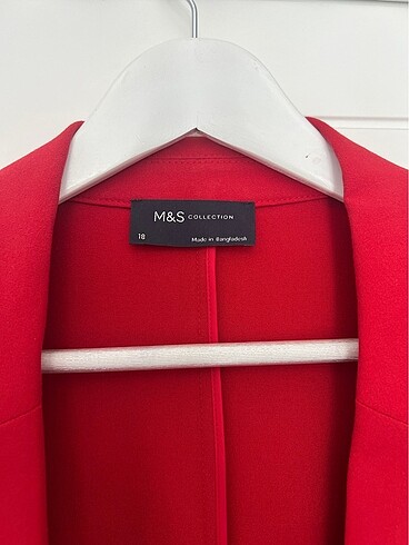 xxl Beden kırmızı Renk Marks&Spencer relaxed fit Blazer ceket