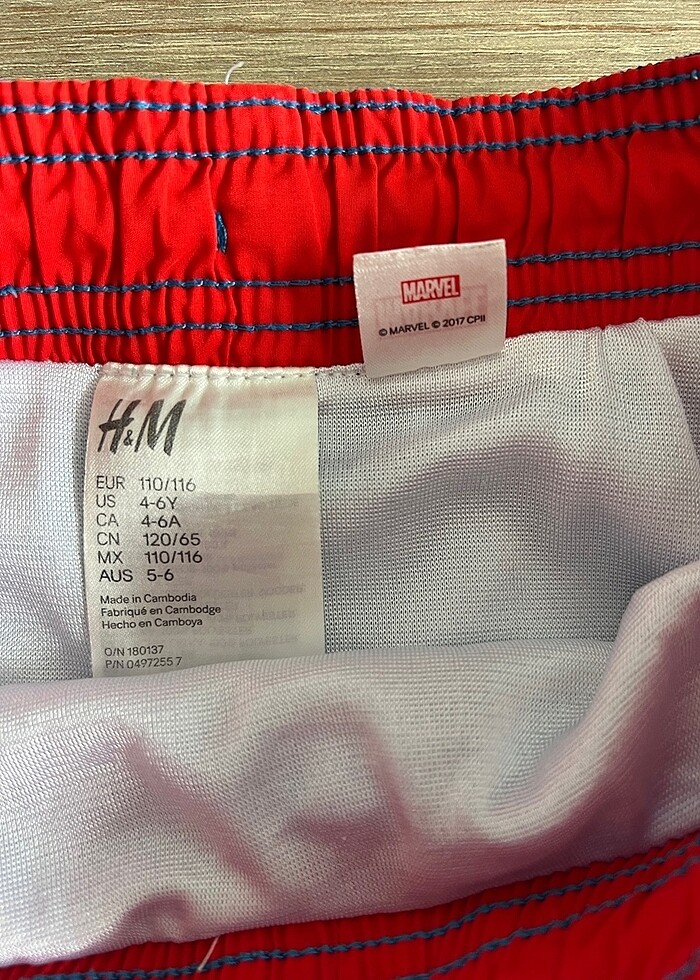 H&M Çocuk Deniz Şortu Spiderman Desenli - Görsel 4