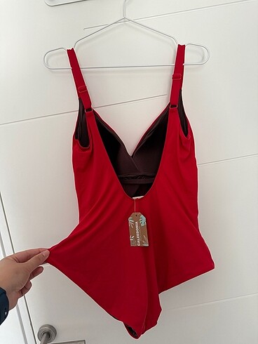 xl Beden kırmızı Renk Calzedonia Dolgulu Toparlayıcı Mayo