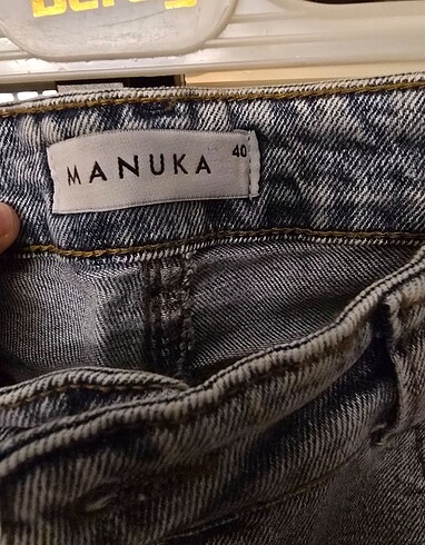 40 Beden mavi Renk Manuka kot pantolon