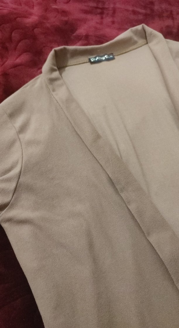 Bej Süet Midi Kadın Ceket - Görsel 3