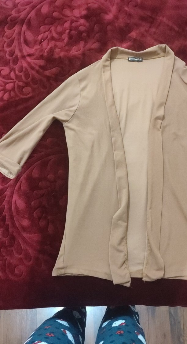 Bej Süet Midi Kadın Ceket - Görsel 2