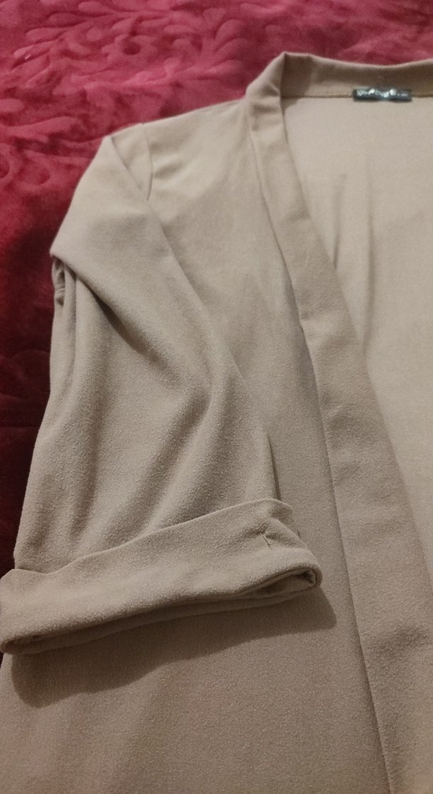 Bej Süet Midi Kadın Ceket - Görsel 4