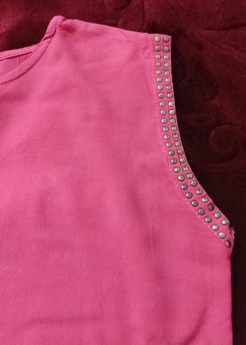 Pembe V Yaka Kolsuz Bluz - Görsel 4