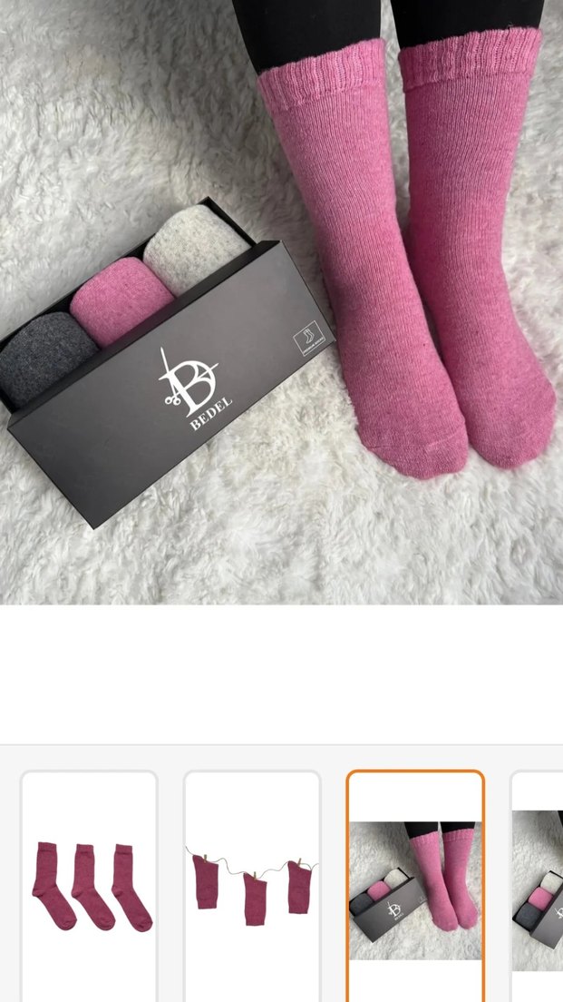 Kadın Yün Çorap - Görsel 4