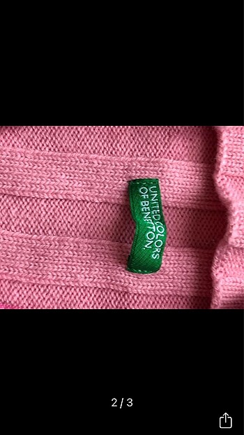 Benetton pembe dar hırka