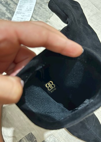 38 Beden siyah Renk Siyah Süet Stiletto Topuklu Kadın Bot