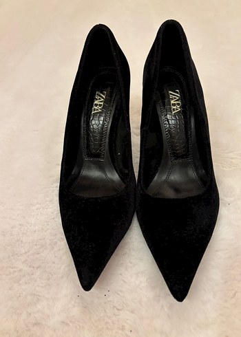 39 Beden siyah Renk Siyah Süet Stiletto Topuklu Kadın Ayakkabı