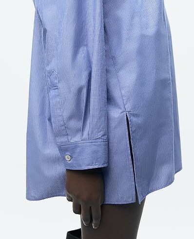 Zara Zara çizgili oversize gömlek