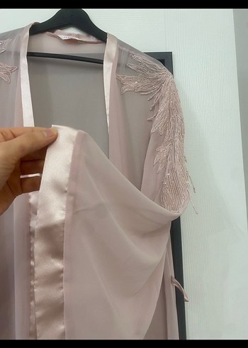 Sabahlık pudra renk - Görsel 4