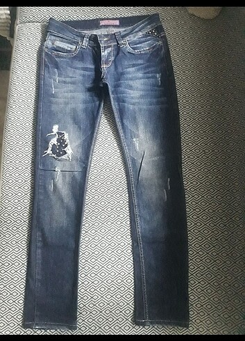 Vintage düşük bel kot pantolon