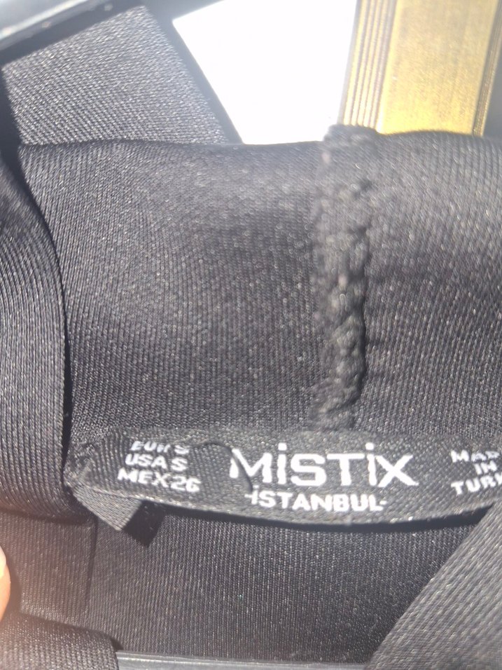 V Yaka Siyah Kadın Sweatshirt - Görsel 2