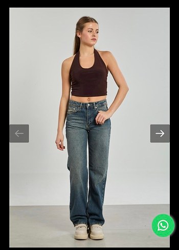 Kadın Loose Fit Denim Pantolon - Görsel 3