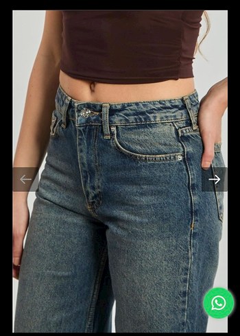 Kadın Loose Fit Denim Pantolon - Görsel 4