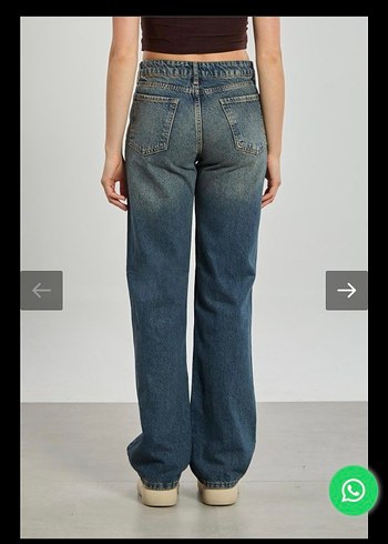 Kadın Loose Fit Denim Pantolon - Görsel 5