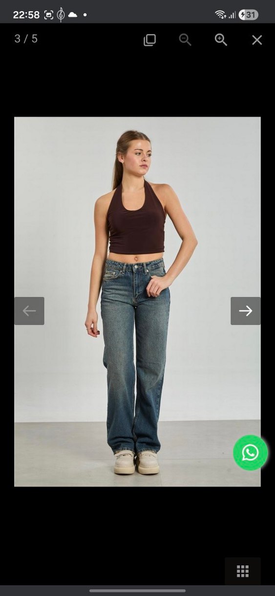 Kadın Loose Fit Denim Pantolon - Görsel 3