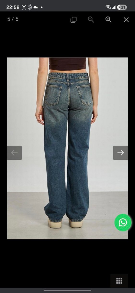 Kadın Loose Fit Denim Pantolon - Görsel 5