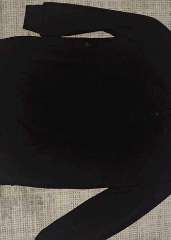 Düğmeli Siyah Erkek Sweatshirt - Görsel 2