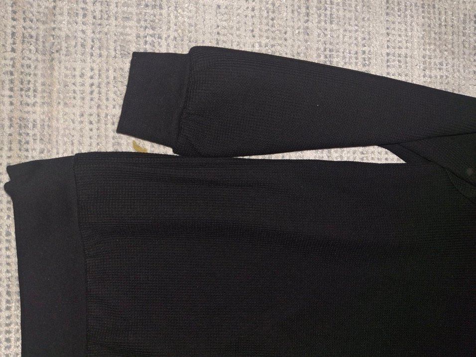 Düğmeli Siyah Erkek Sweatshirt - Görsel 5