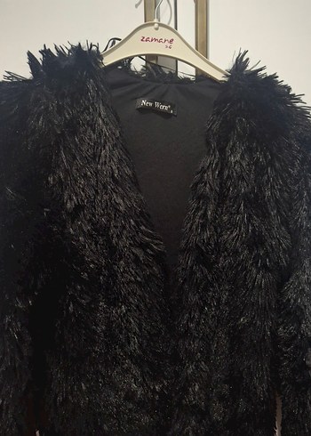 Siyah Midi Boy Kürk Detaylı Kadın Ceket - Görsel 6