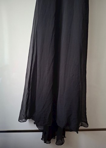 Siyah Uzun Drapeli Gotik Kadın Elbise - Görsel 8