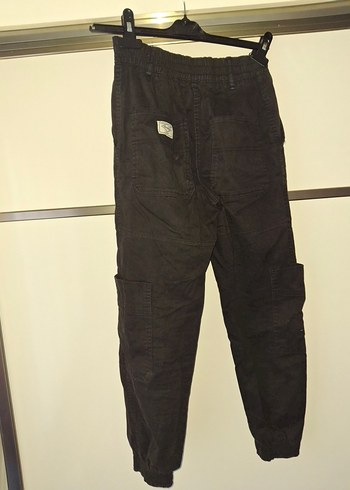 Siyah Kemerli Geniş Kesim Kadın Kot Pantolon - Görsel 4