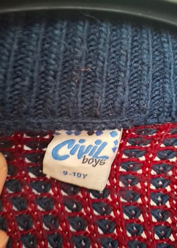 Bordo Erkek Çocuk Triko Hırka - Görsel 2