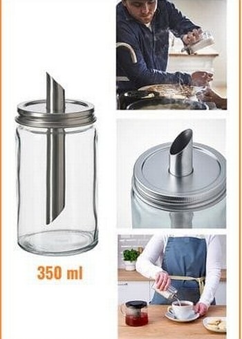 350 ml Gri Cam Yağlık Şişesi