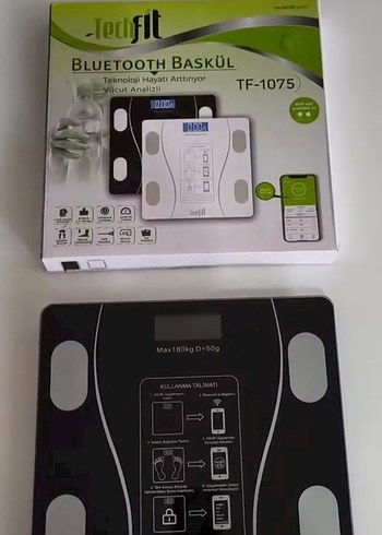  Beden Techf Bluetooth Baskül Siyah 180kg Kapasiteli