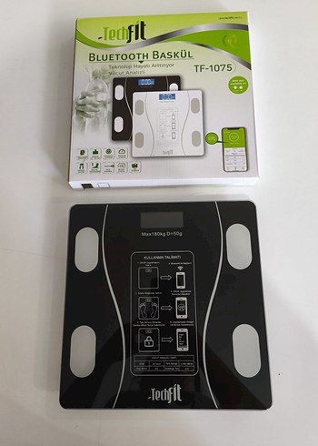 Diğer Techf Bluetooth Baskül Siyah 180kg Kapasiteli