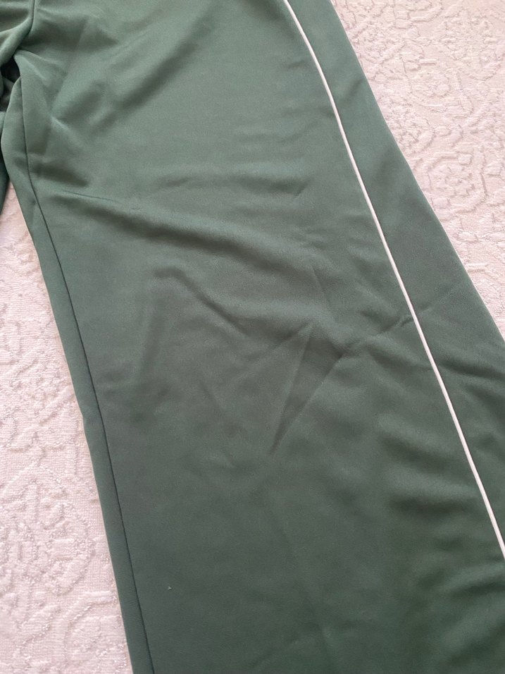 Yeşil Parlak Rahat Kesim erkek Pantolon Eşofman - Görsel 3