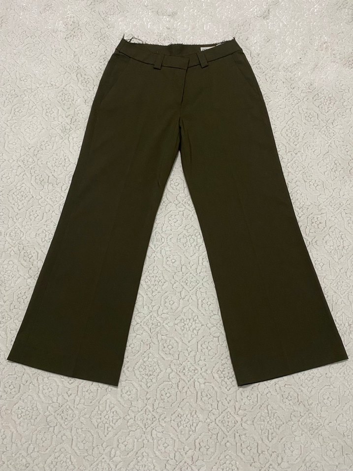 Zara haki kumas pantolon - Görsel 4